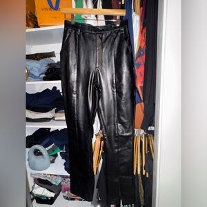 Abercrombie Black faux Leather Pants